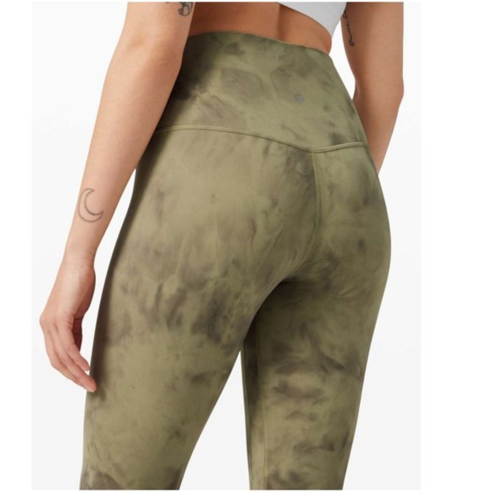 Lululemon Align Olive Tie-Dye Capri Leggings - Picture 3 of 8